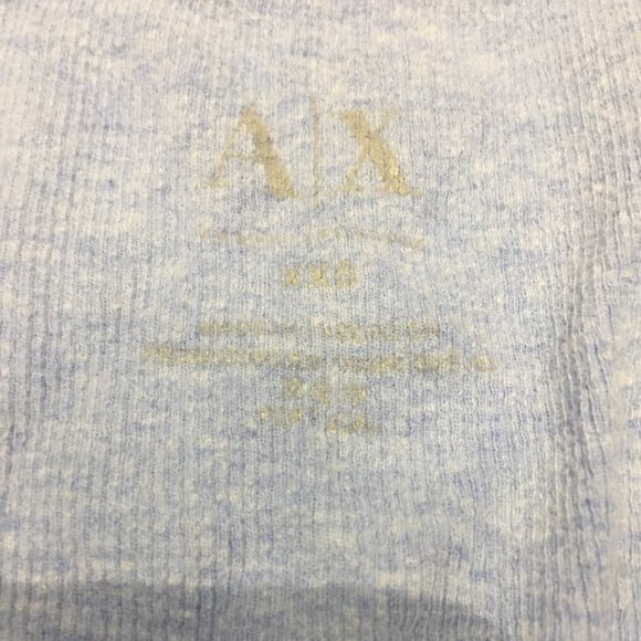 Beautiful heathered/light blue ribbed Armani Exchange racer back tank - Picture 4 of 5